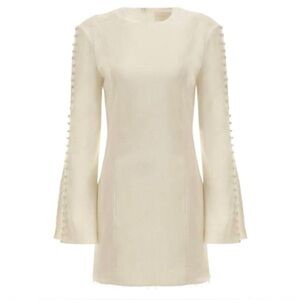 🔥 🆕 MISHA COLLECTION ANALIESE MINI DRESS IVORY SIZE 2 - SHOWSTOPPER DRESS!